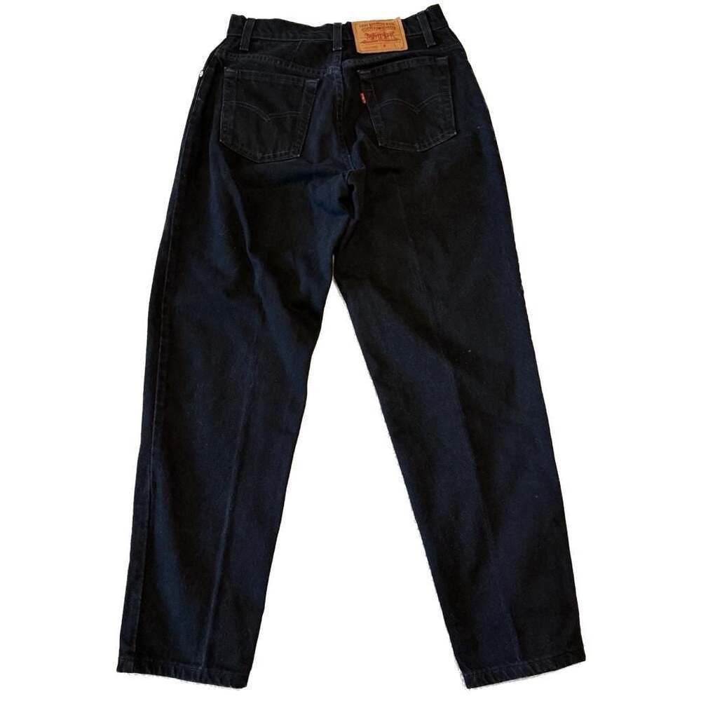 Vintage Levi's 551 Relaxed Fit Tapered Leg Black Jeans Made in USA Size 10S